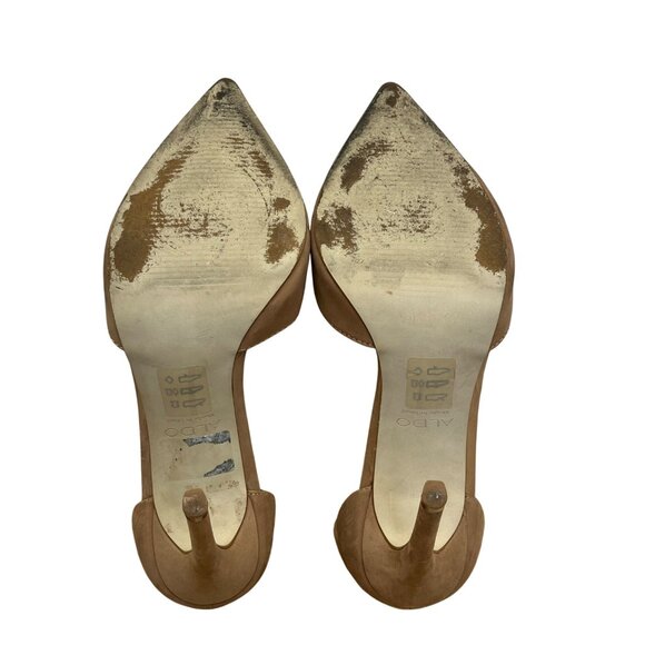 Aldo Womens Brown Suede Fringe Pointed Toe Novesta Stiletto Heels Size 7 - Picture 8 of 10